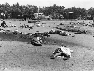 HORRIFYING: Anti-apartheid groups overseas were spurred by images of the Sharpeville massacre. ©  Corbis/Greatstock